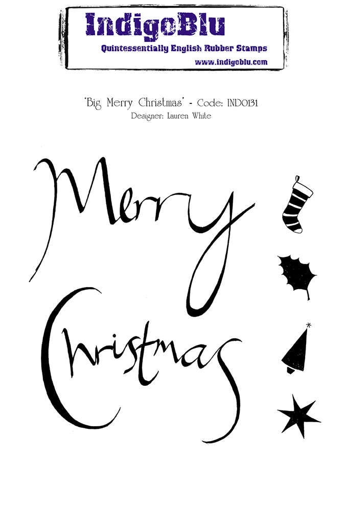 Big Merry Christmas A6 Red Rubber Stamp